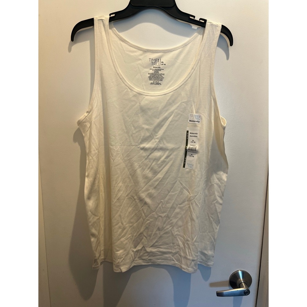 Time and Tru Women's Maternity Non Shirred Tank Top, Size XL (16-18)